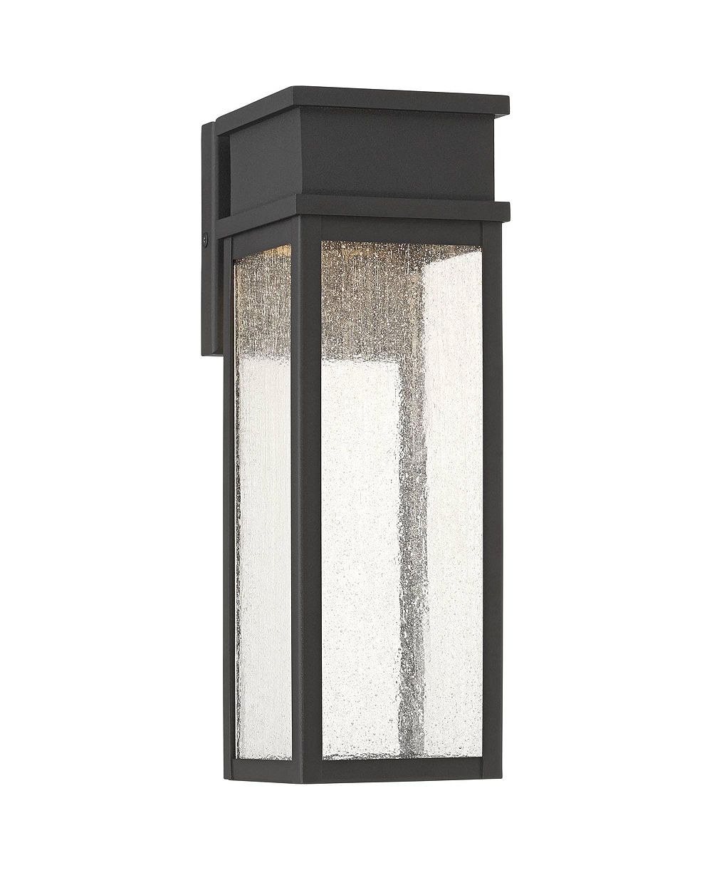 John Timberland Sintef 14  High Modern Outdoor Wall Light Fixture Mount Porch House LED Bulb Sand  Finish Glass Shade