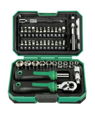 XDOVET 39Pieces  Ratchet Socket Wrench Set 1/4inch  Drive Metric 4-13mm