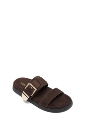 Chocolate faux suede
