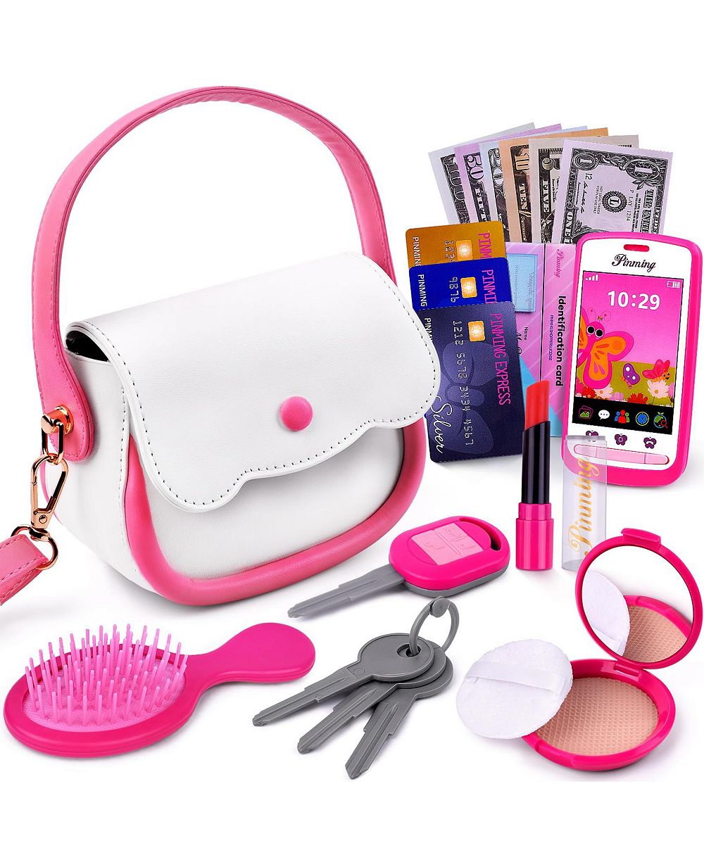 GNUADZ набор игрушечного макияжа Play Purse, подарок для девочек и малышей