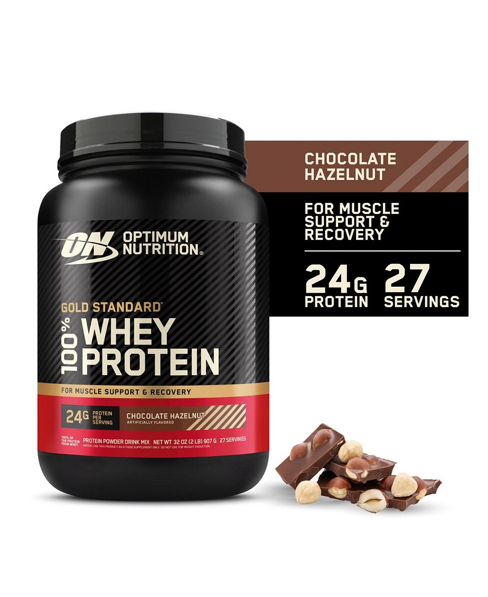 Optimum Nutrition Gold Standard 100% Whey протеин шоколад-фундук 2 Pound