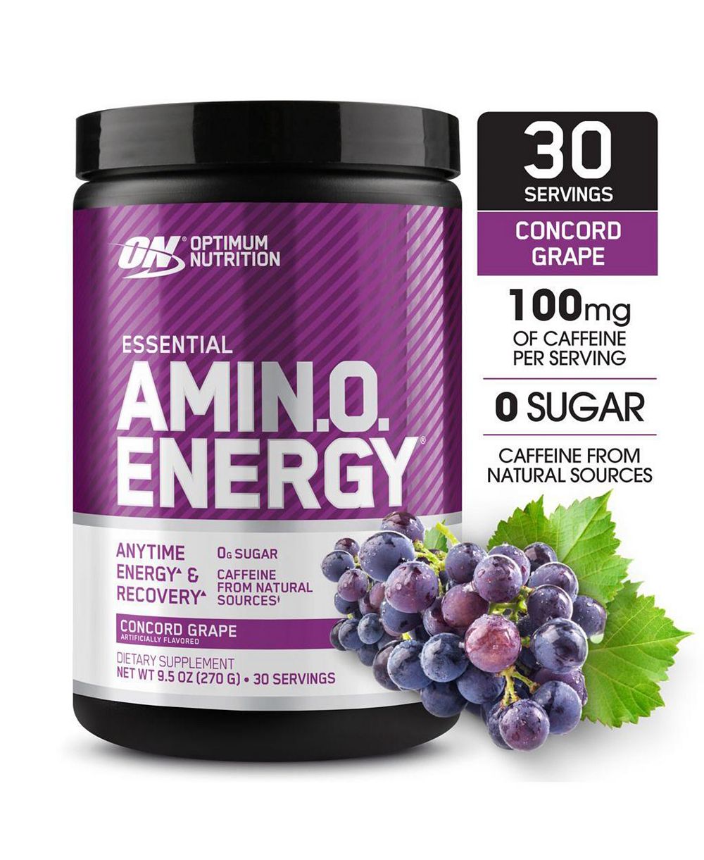 Энергетическая добавка Optimum Nutrition Essential AMIN.O. Energy, Blue Raspberry, 100mg Caffeine и 5g Amino Acids