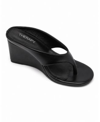 Therapy Australia Women's SERA Round Toe Wedge Thong Heel