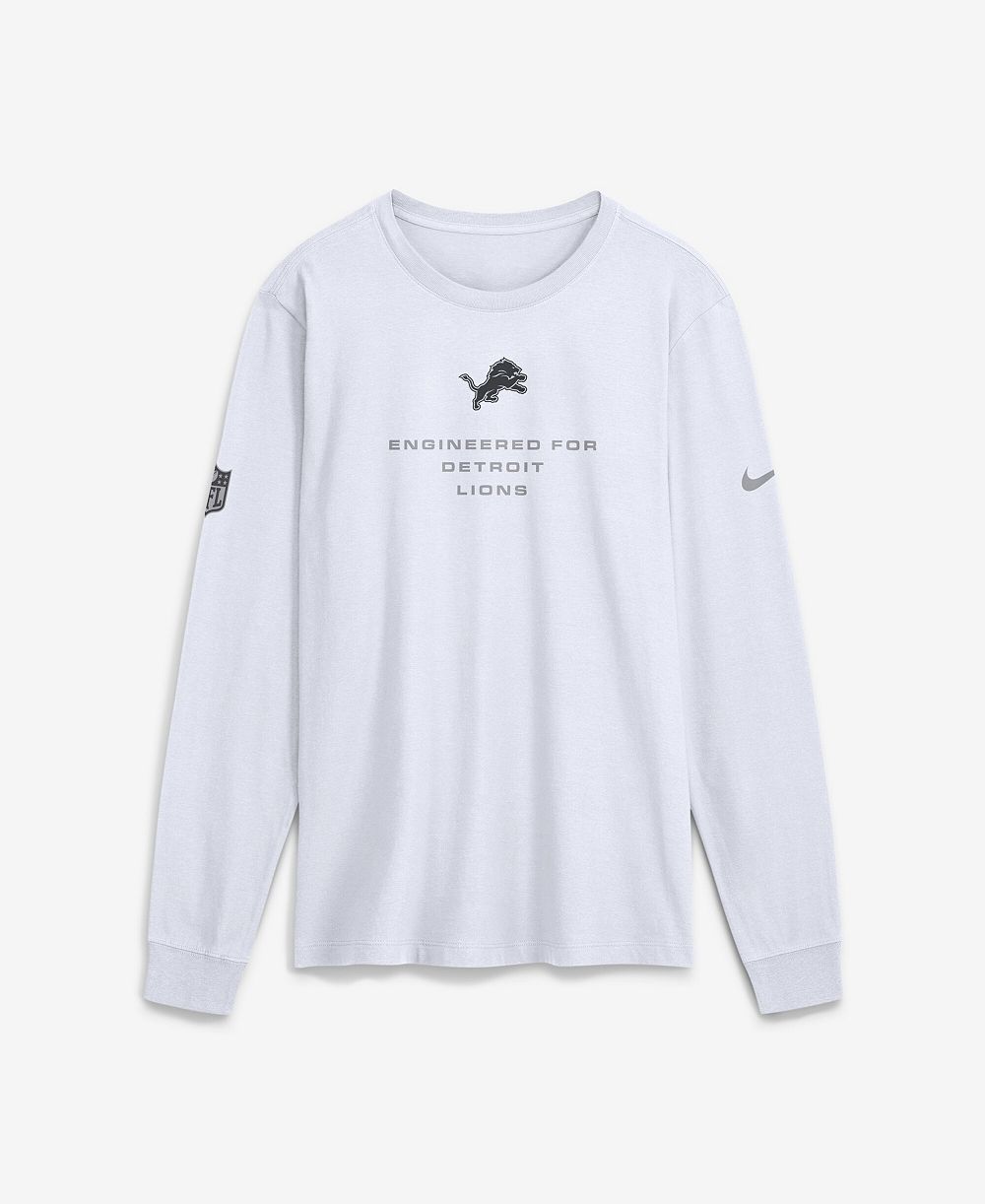 Nike Detroit Lions Sideline Bold Arch Star Dri-FIT T-Shirt с длинным рукавом Мужская