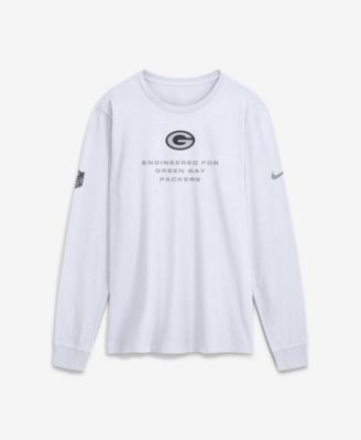 Мужская футболка Nike Green Bay Packers Sideline Bold Arch Star Dri-FIT Long Sleeve White