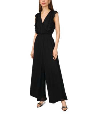 MSK Женский Surplice flutter-sleeve smocked waist jumpsuit