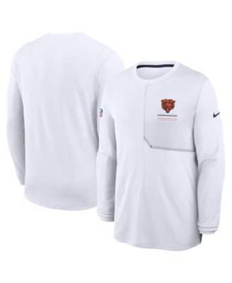 Мужская белая лонгслив-футболка Nike Chicago Bears Sideline Coaches UV Dri-FIT