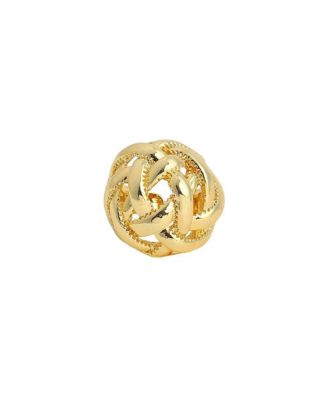 SOHI Women's California Gold The Basket Weave Statement Ring