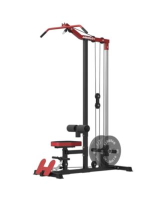 Mikolo Lat Pulldown and Cable Row Machine – Home Gym Lat Tower with Leg Hold Down Attachment and Cable Row Attachment