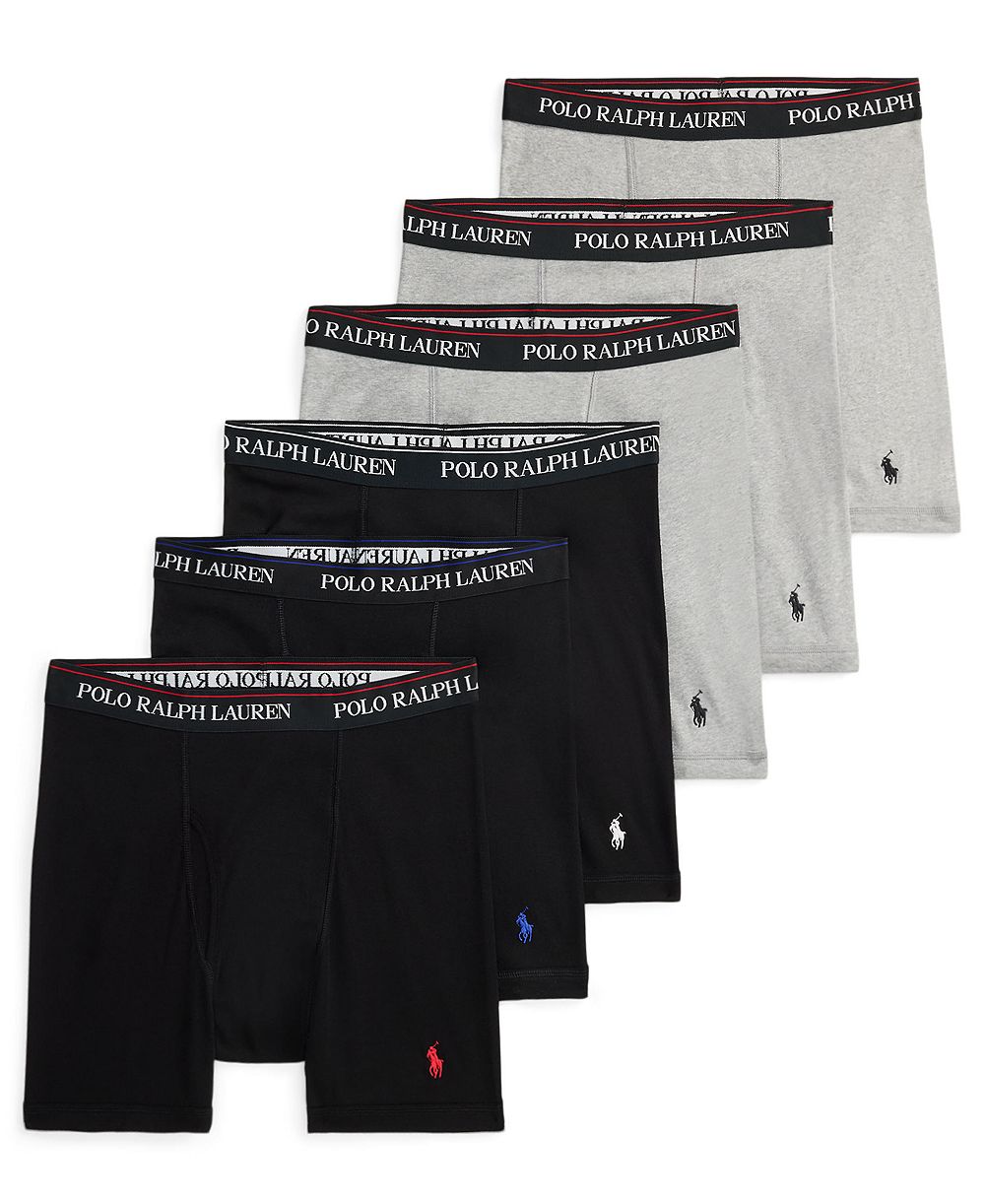 Polo Ralph Lauren Men's Classic-Fit Cotton Boxer Briefs, 6-Piece