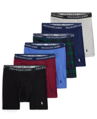 Мужские хлопковые боксеры Polo Ralph Lauren классического кроя, 6 штук