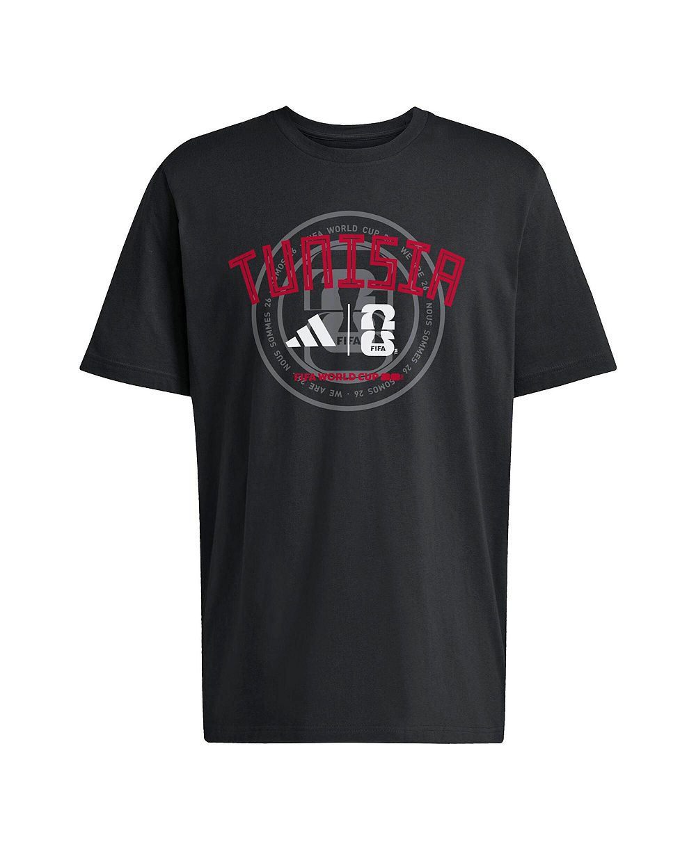 Adidas Men's Black Tunisia National Team 2026 FIFA World Cup Qualifier T-Shirt