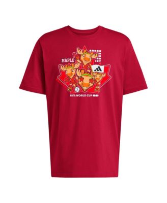 Мужская футболка Adidas Red Canada FIFA World Cup 2026 Host Country Mascot