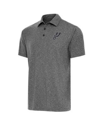 Поло Antigua Men's Heather Black San Antonio Spurs