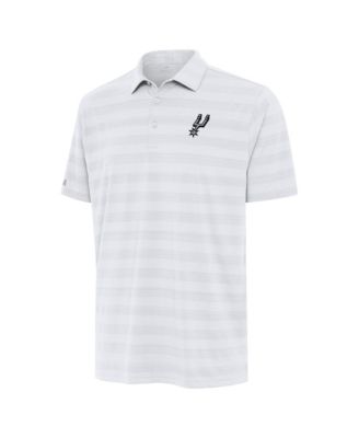Antigua Men's White San Antonio Spurs Tunnel Polo