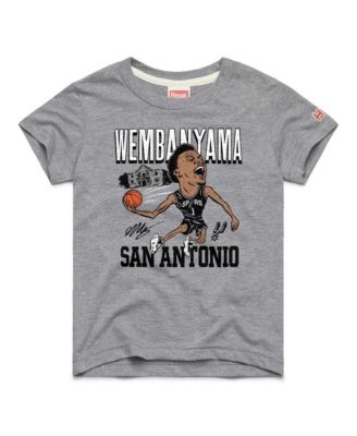 Homage Детская футболка Gray San Antonio Spurs Victor Wembanyama Caricature Tri-Blend