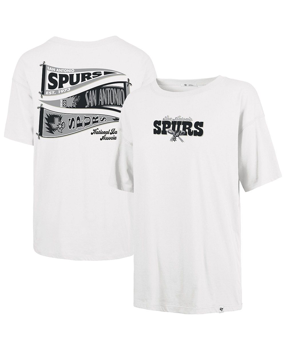 Женская футболка '47 Brand White San Antonio Spurs Bow and Banner Sadie