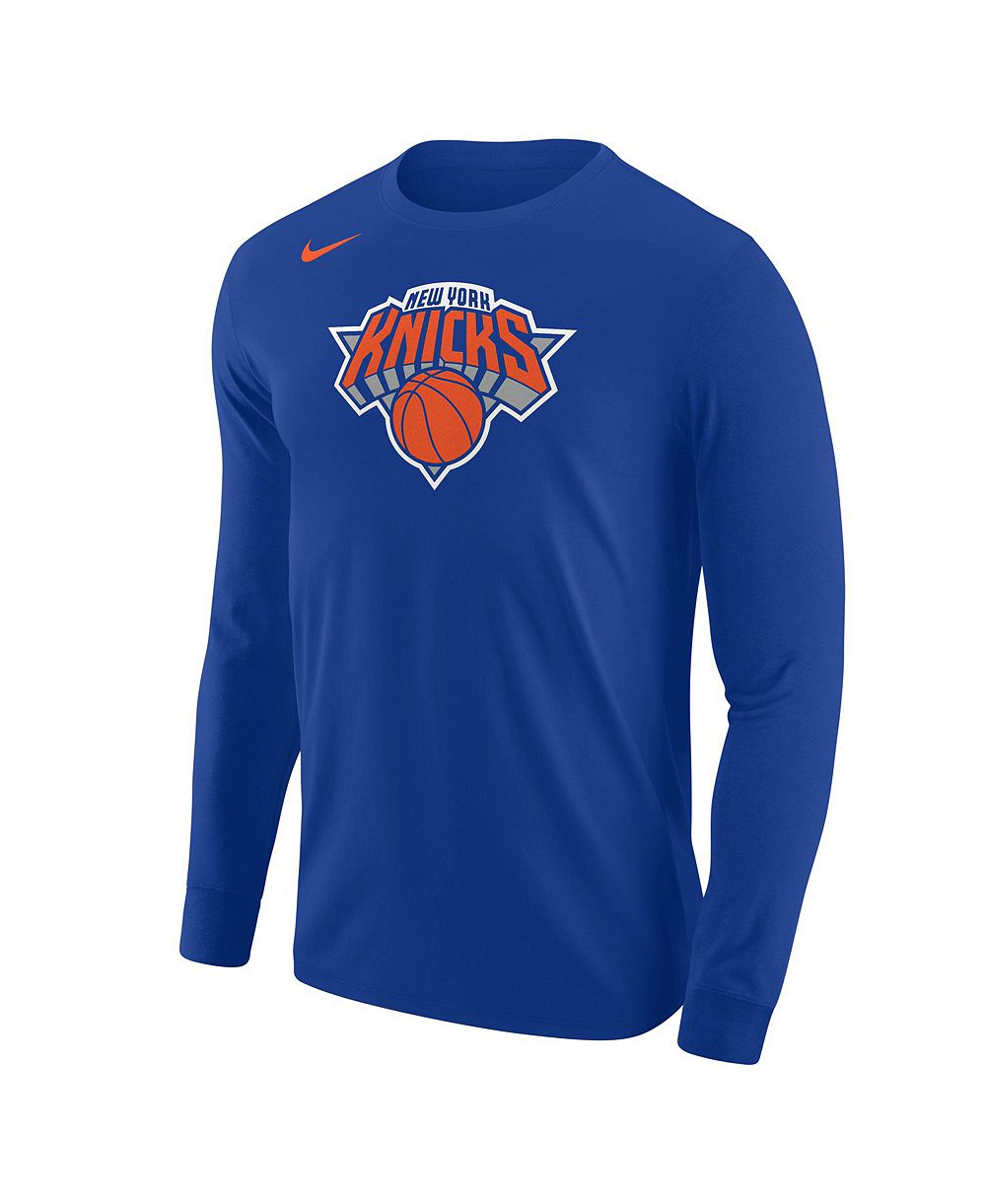 Мужская футболка Nike Blue New York Knicks Core Long Sleeve