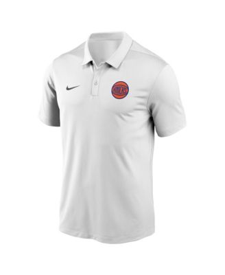 Мужская рубашка-поло Nike White New York Knicks Dri-FIT Victory