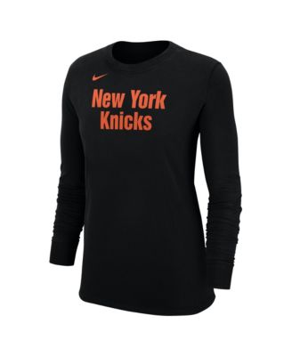 Женская футболка Nike Black New York Knicks Core Long Sleeve