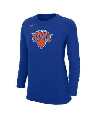 Женская футболка Nike Blue New York Knicks Core Long Sleeve