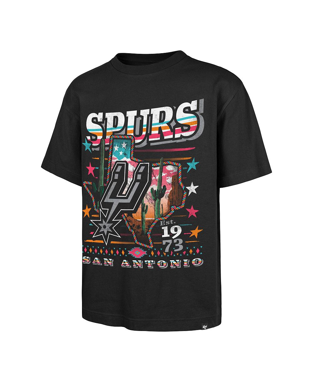 Мужская футболка '47 Brand Black San Antonio Spurs Regional Foundation
