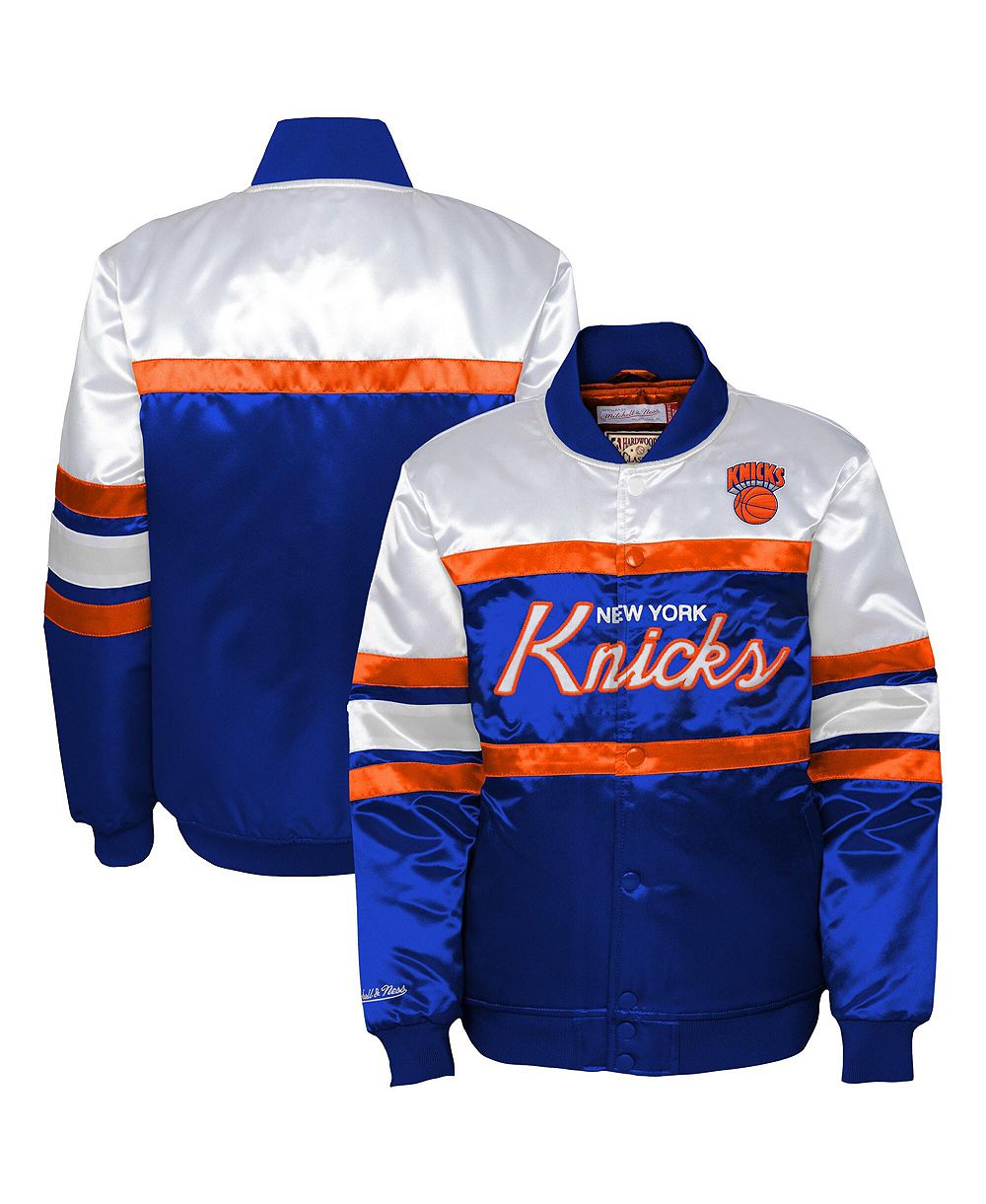 Детская куртка Mitchell & Ness New York Knicks Blue Satin Full-Snap