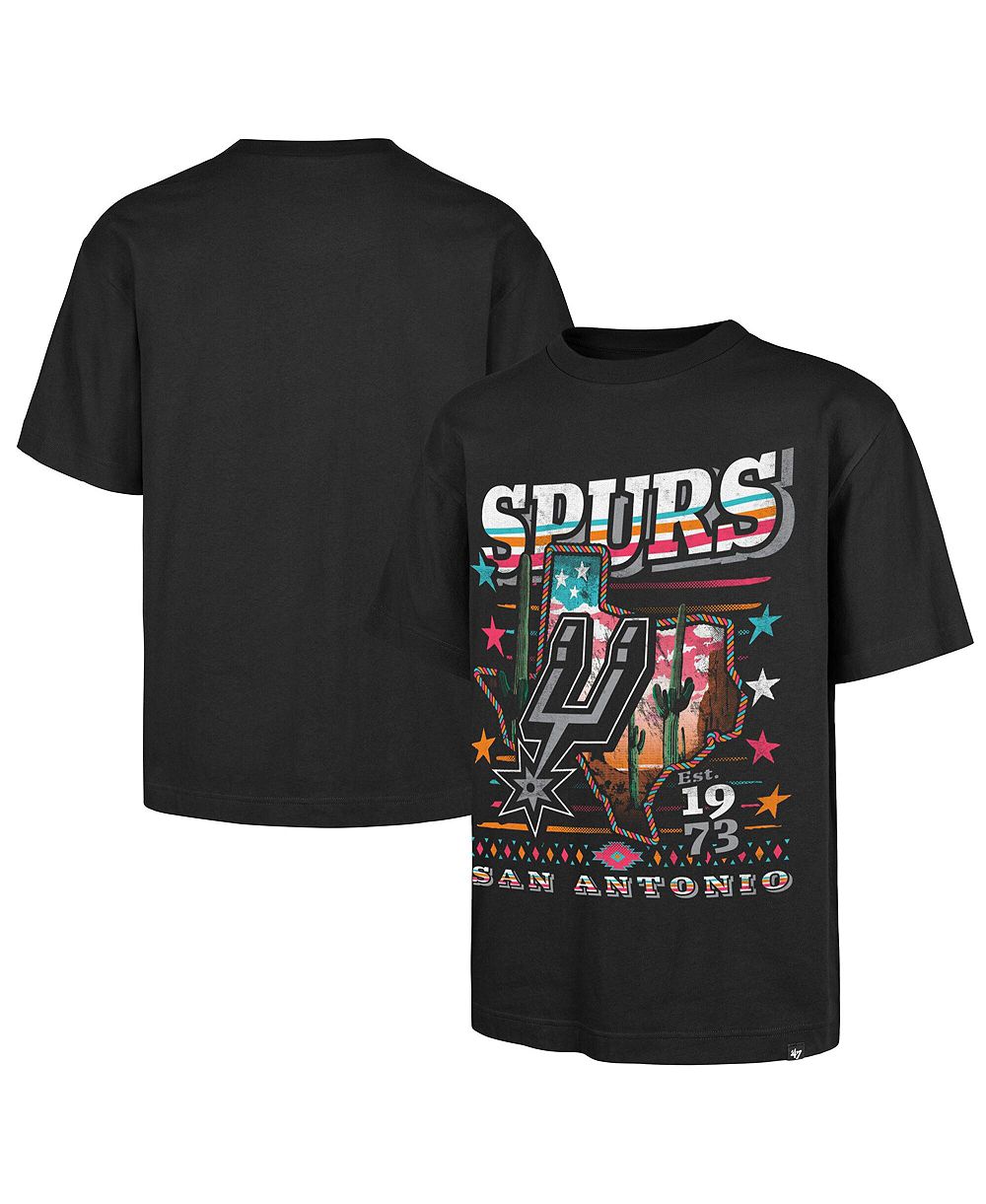 '47 Brand Men's Black San Antonio Spurs Big & Tall State Of Texas Franklin T-Shirt