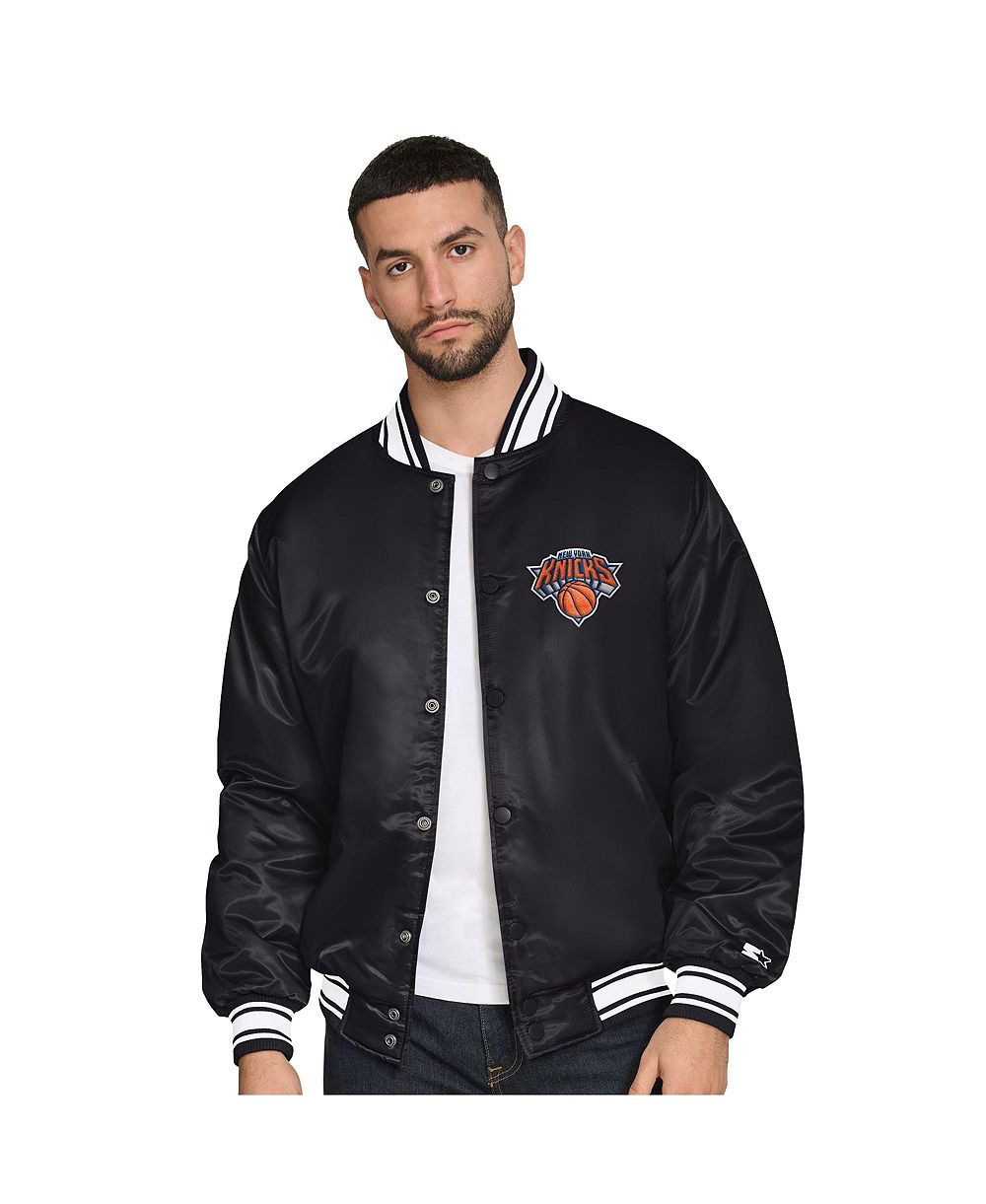 Му seseorangская ку seseorang CDs jacket Starter New York Knicks Final Buzianyer Satin Varsity Full-Snap