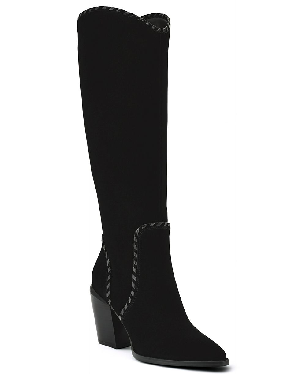 Сапоги Nine West Women's Rosco Suede Whipstitch Tall Block Heel