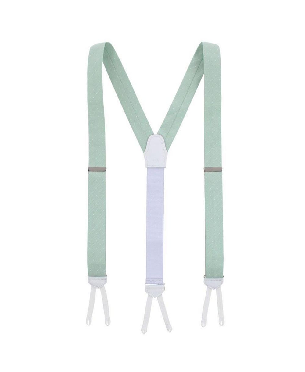 TRAFALGAR Men's Churchill Chambray Polka Dot Linen Blend Formal Suspenders