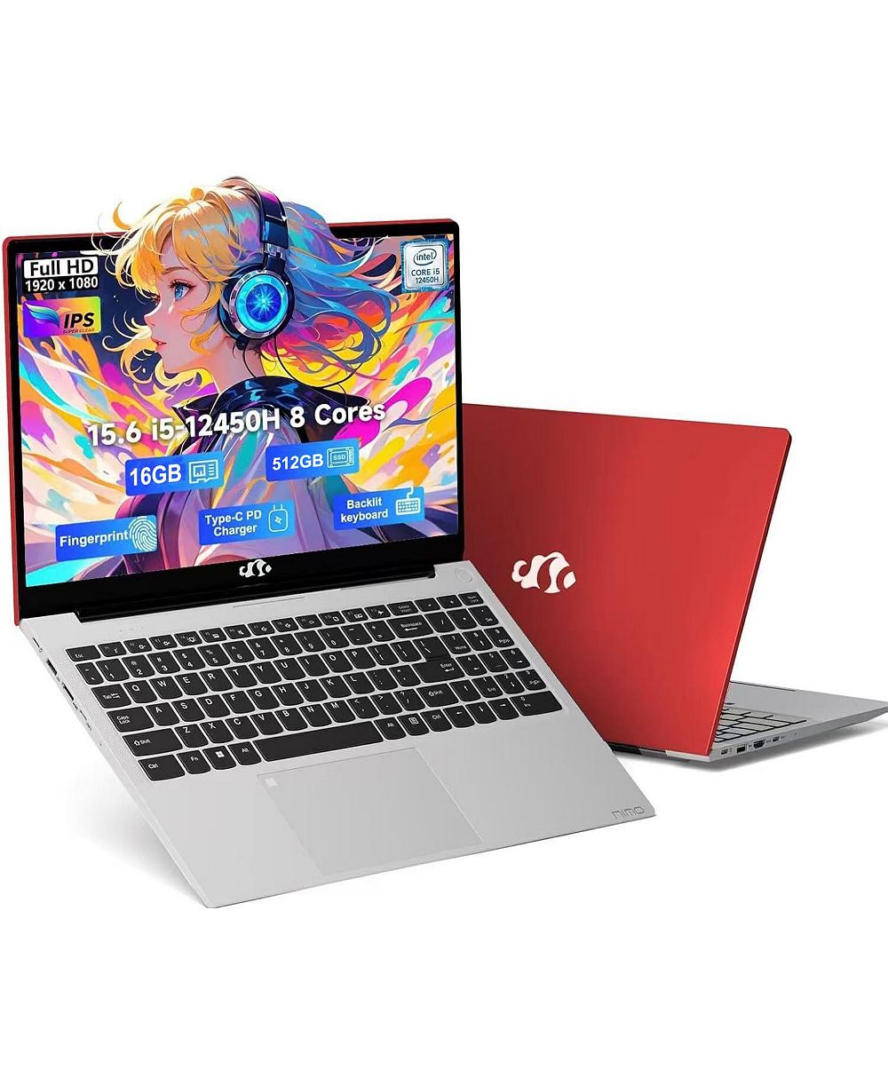 NIMO Ноутбук 15.6" FHD IPS, 8 ядер Intel Core i5-12450H, 16GB RAM, 512GB SSD, Wi-Fi 6