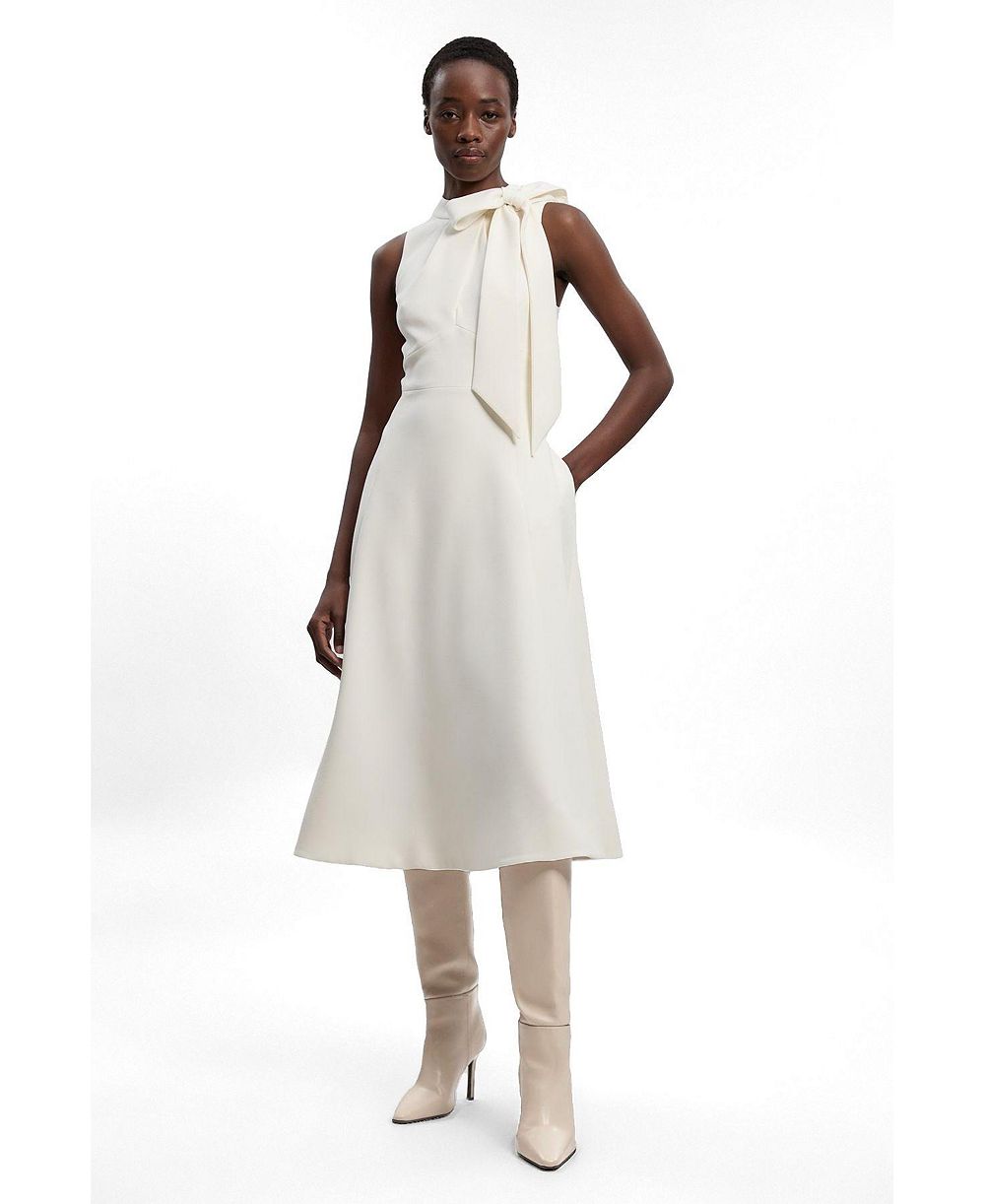 Платье Karen Millen Women's Bow Neck Midi
