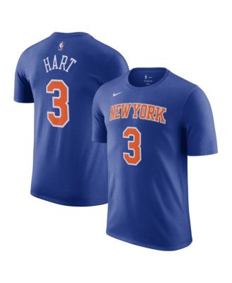Nike Мужская и Женская футболка Josh Hart Blue New York Knicks Name & Number - Icon Edition