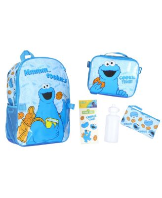 Детский рюкзак Sesame Street Cookie Monster, набор из 5 предметов