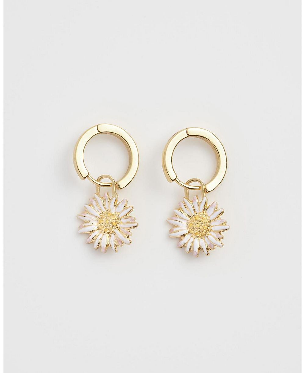 Fable England Daisy Huggie Earrings