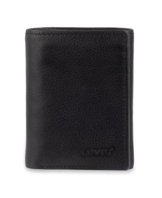 Levi's мужской трехсекционный кожаный бумажник с защитой RFID