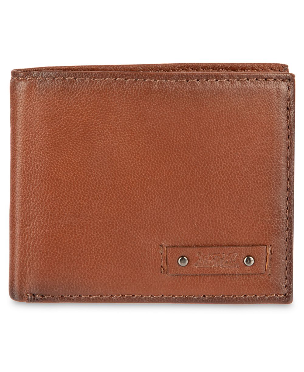 Levi's® Men's RFID Blocking Extra-Capacity Genuine Leather Bifold Wallet
