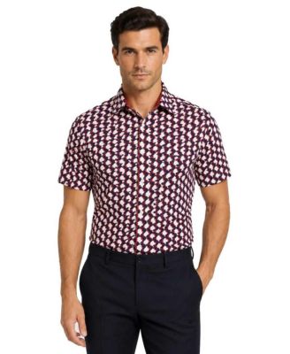 Мужская рубашка Elie Balleh Slim Fit Geometric Print Short Sleeve