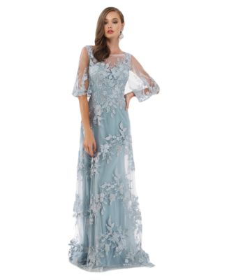 Женское кружевное платье Lara Cape Sleeves A-line Lace Gown