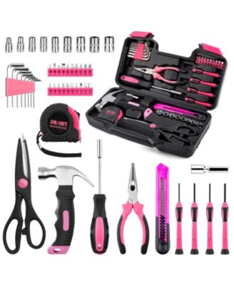 XDOVET  Tool Set Mini Household Kit Plastic Toolbox Dorm Home