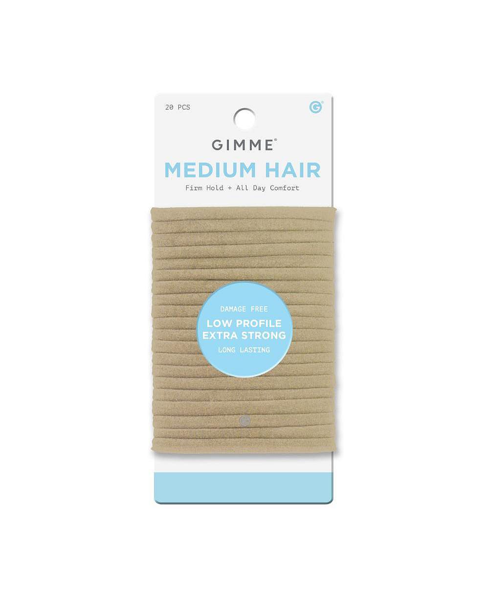 Gimme Beauty Low Profile резинки для волос - мягкие, не цепляющие волосы эластичные ленты для тонких и густых волос - нескользящие бесшовные держатели для хвоста - 20 шт