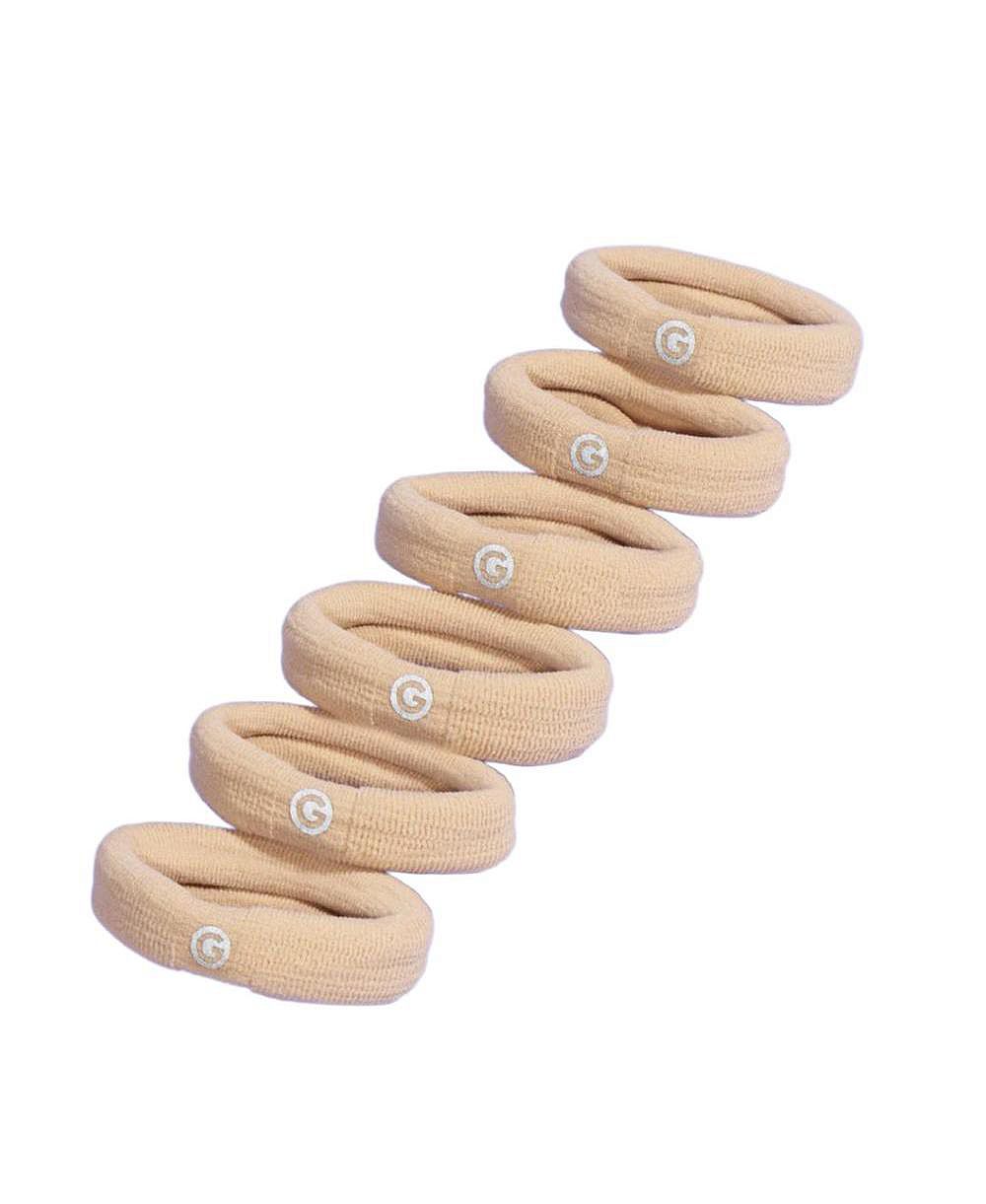 Gimme Beauty Thick Hair Extra Stretch Bands - Patent-Pending Design for Maximum Hold - Premium Ties for Thick and Curly Hair - 6 Pack