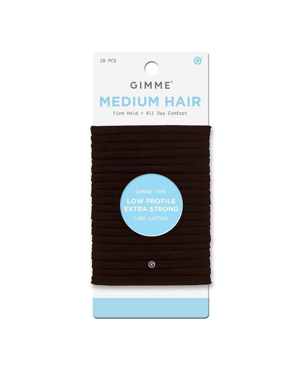 Gimme Beauty Резинки для волос Low Profile — мягкие эластичные ленты для тонких и густых волос — нескользящие бесшовные держатели для хвоста 20 шт.