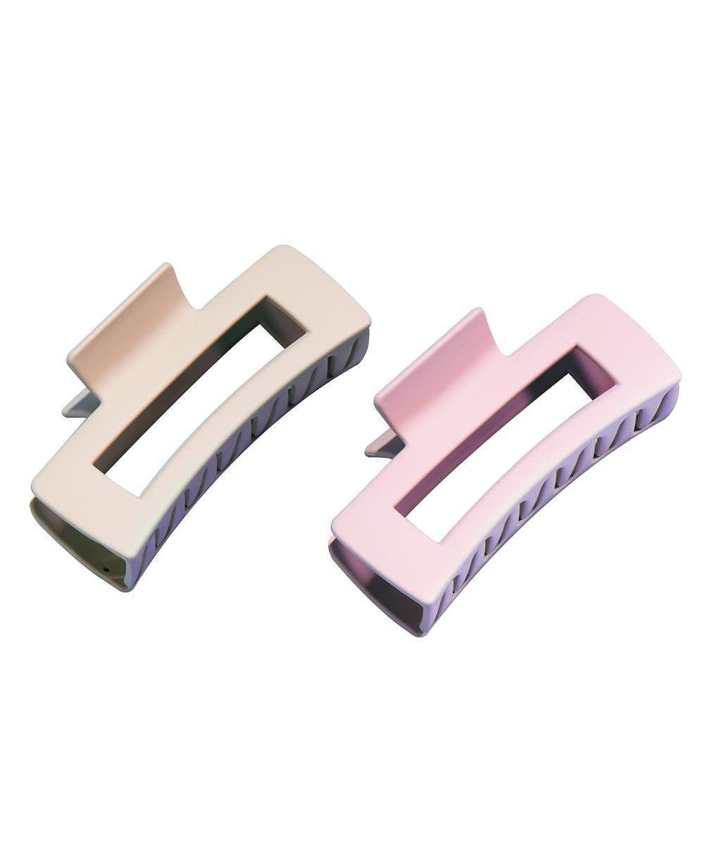 Набор зажимов для волос Gimme Beauty Rectangle Claw Clip Duo с бархатным покрытием для всех типов волос - Женский набор зажимов для волос, 2 шт.