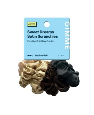 Gimme Beauty резинки для волос Satin Scrunchies, 4 шт