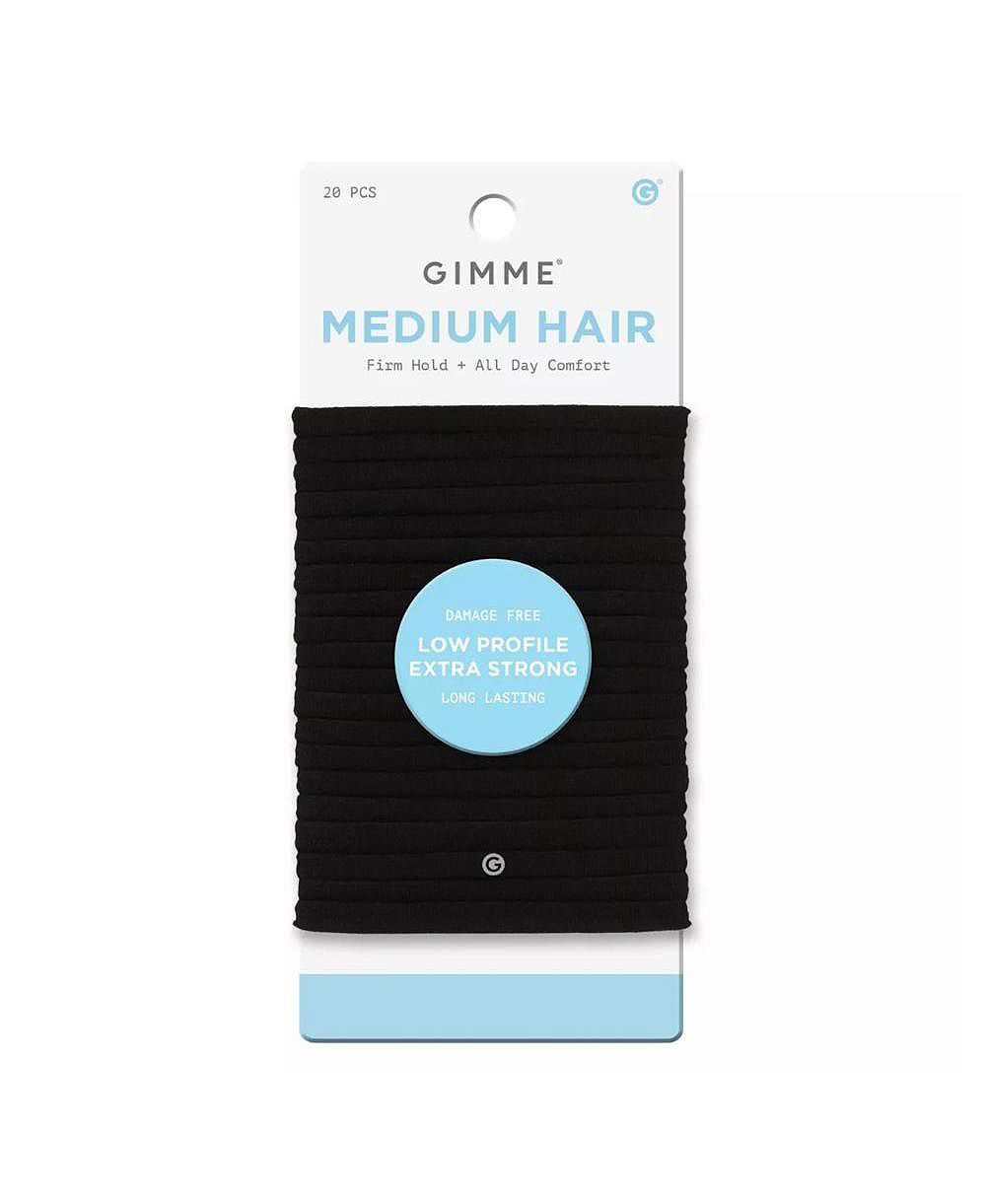 GIMME Beauty Low Profile резинки для волос - мягкие, не цепляющие волосы эластичные ленты для тонких и густых волос - нескользящие бесшовные держатели для хвоста - 20 шт