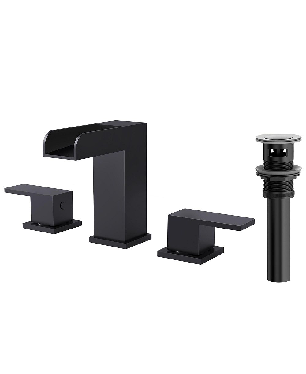 EVERSTEIN Widespread Bathroom Faucet 3 Hole, 2-Handle Bathroom Sink Faucet with Drain Assembly