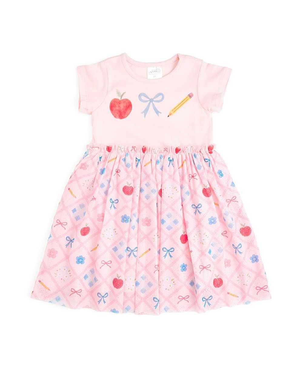 Детское платье Sweet Wink Back To School Trellis Short Sleeve Tutu
