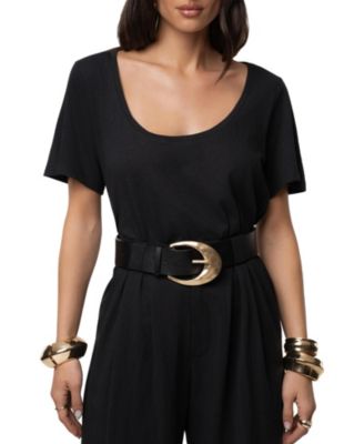 JLUXLABEL Women's at Ease Scoop Top
